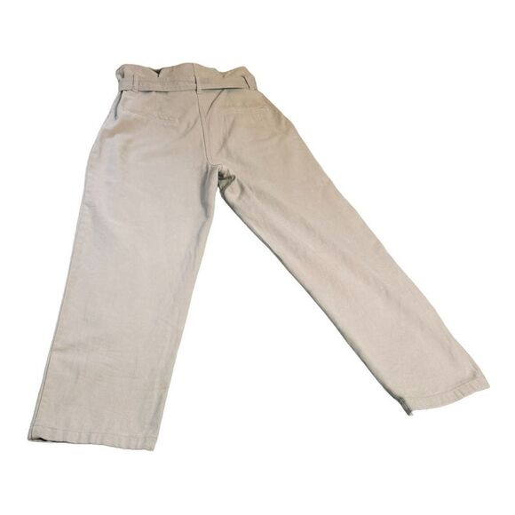 H&M. High-waisted Twill Paper-bag Khaki Pants. Size 6. - Picture 8 of 9
